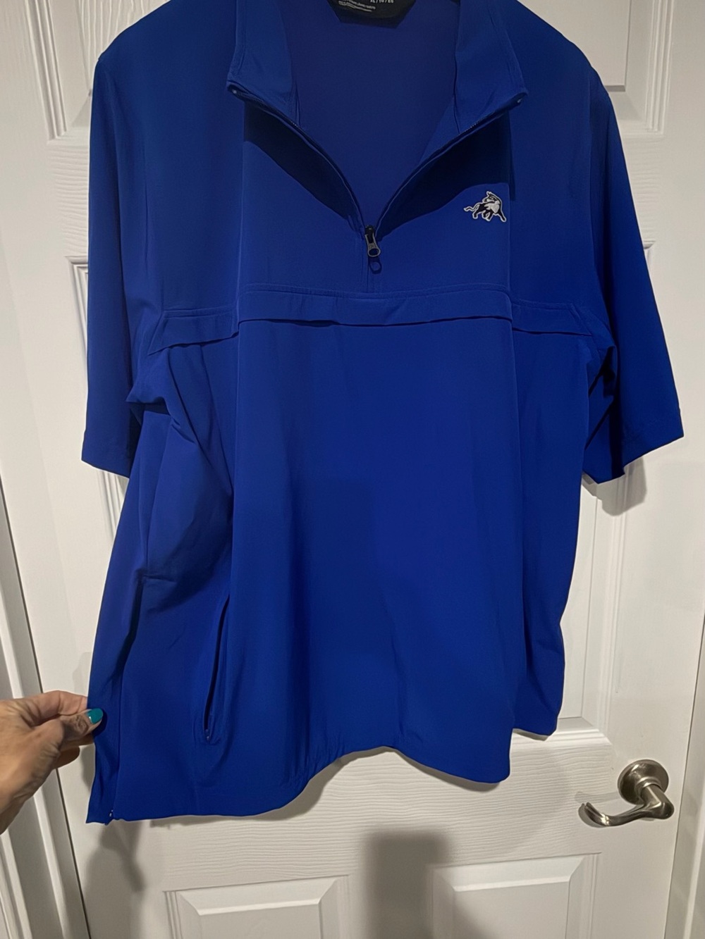 Men’s Blue Half-Zip Performance Top